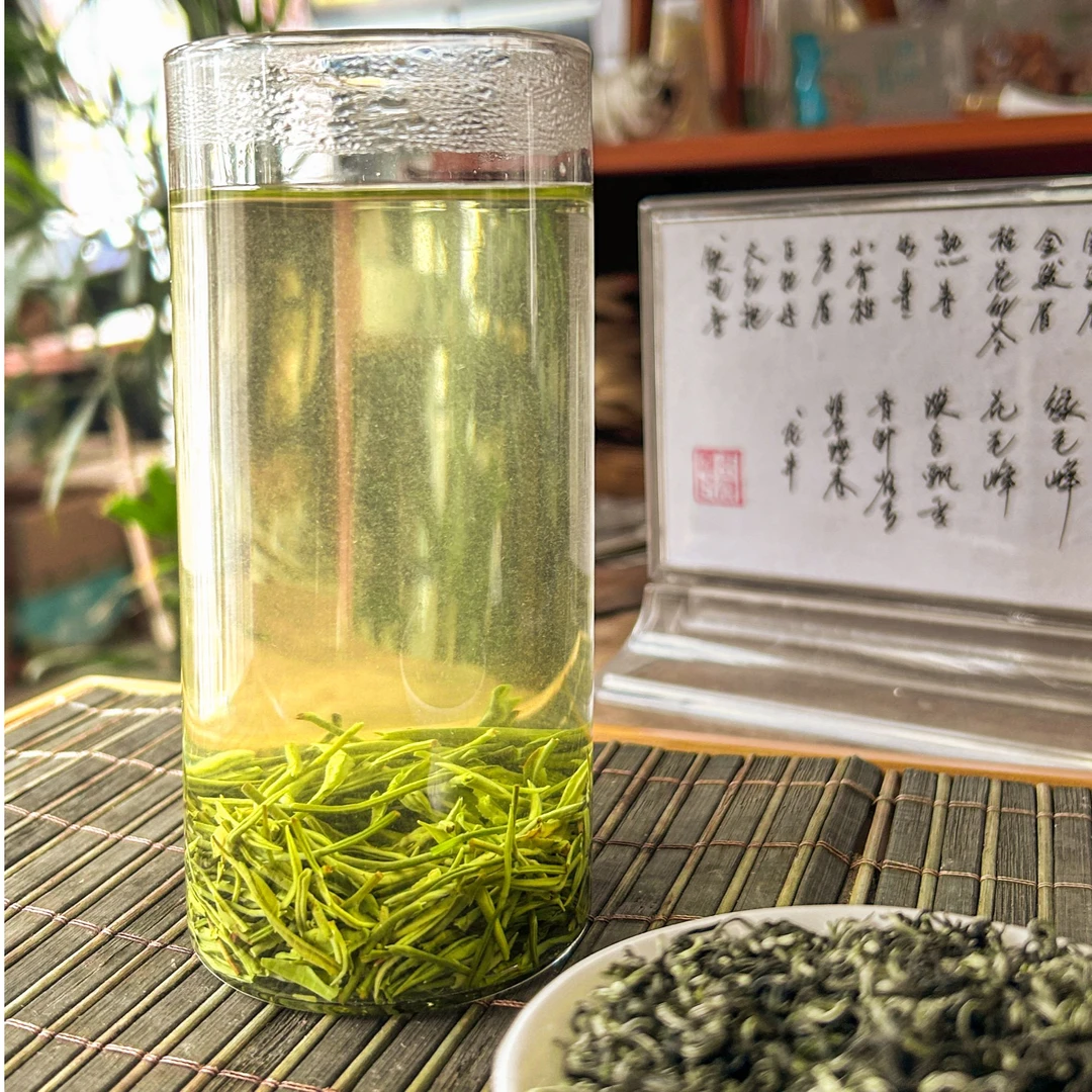 十弎枝2024新茶绿茶甘露毛峰春天耐泡浓香版川茶雅安特级甘露绿茶