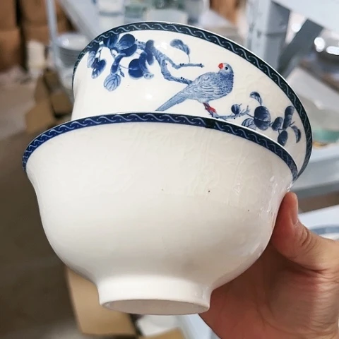 碗5寸碗两个陶瓷陶瓷