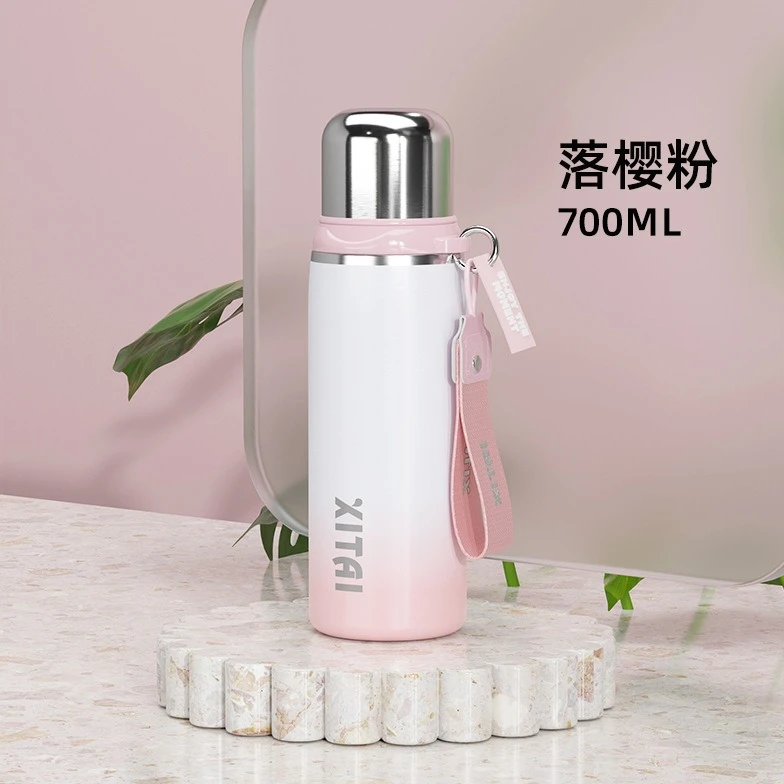 家用保温杯316不锈钢水杯户外泡茶杯大容量宿舍车载便携提绳水壶