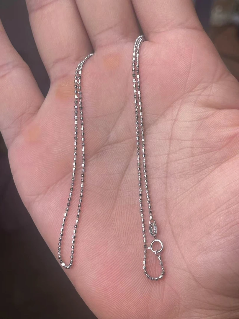 链子925银 S925银项链 六棱柱款 高端链