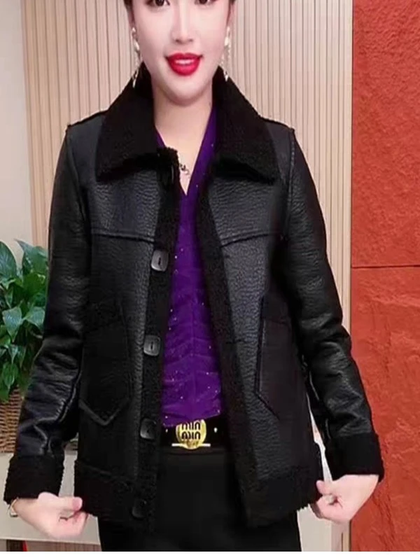 秋冬气质时尚女装加厚两面穿保暖外套网红爆款机车短款秋冬厚外套