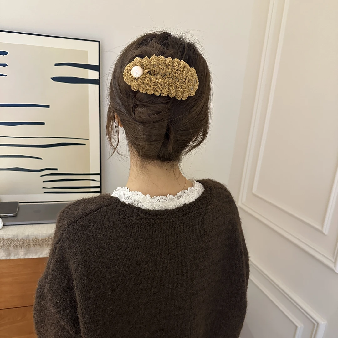 彩色泡泡～鸭嘴夹珠珠ins感一字夹可爱碎发整理发夹