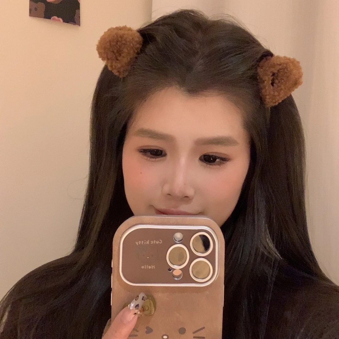 猫耳朵发夹毛绒绒可爱猫咪刘海夹碎发夹新款头饰发饰