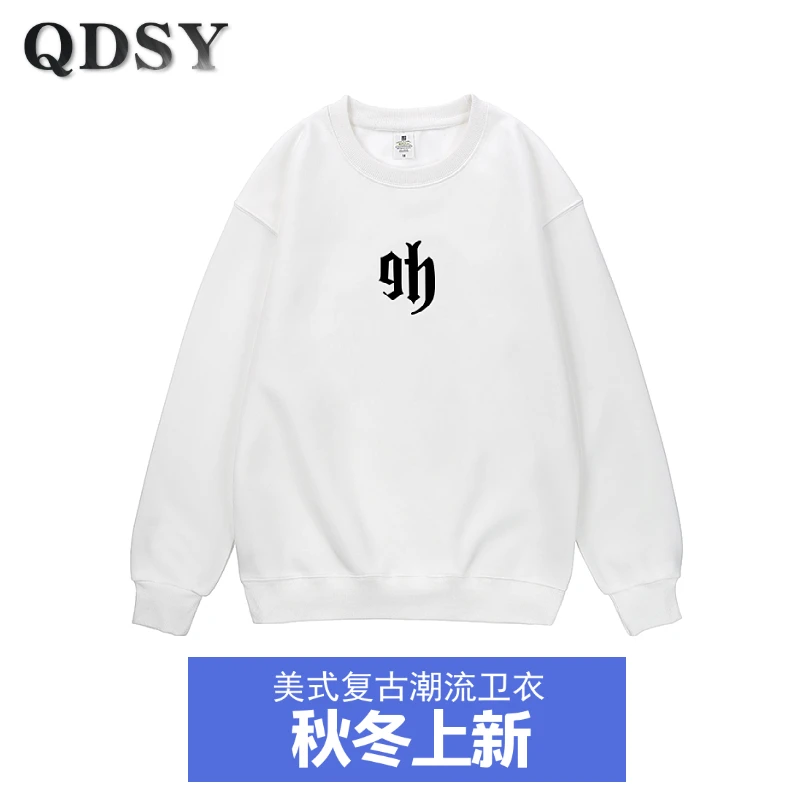 【房程程专属】重磅华棉复古潮流GB印花秋冬圆领卫衣亲肤舒适银狐绒