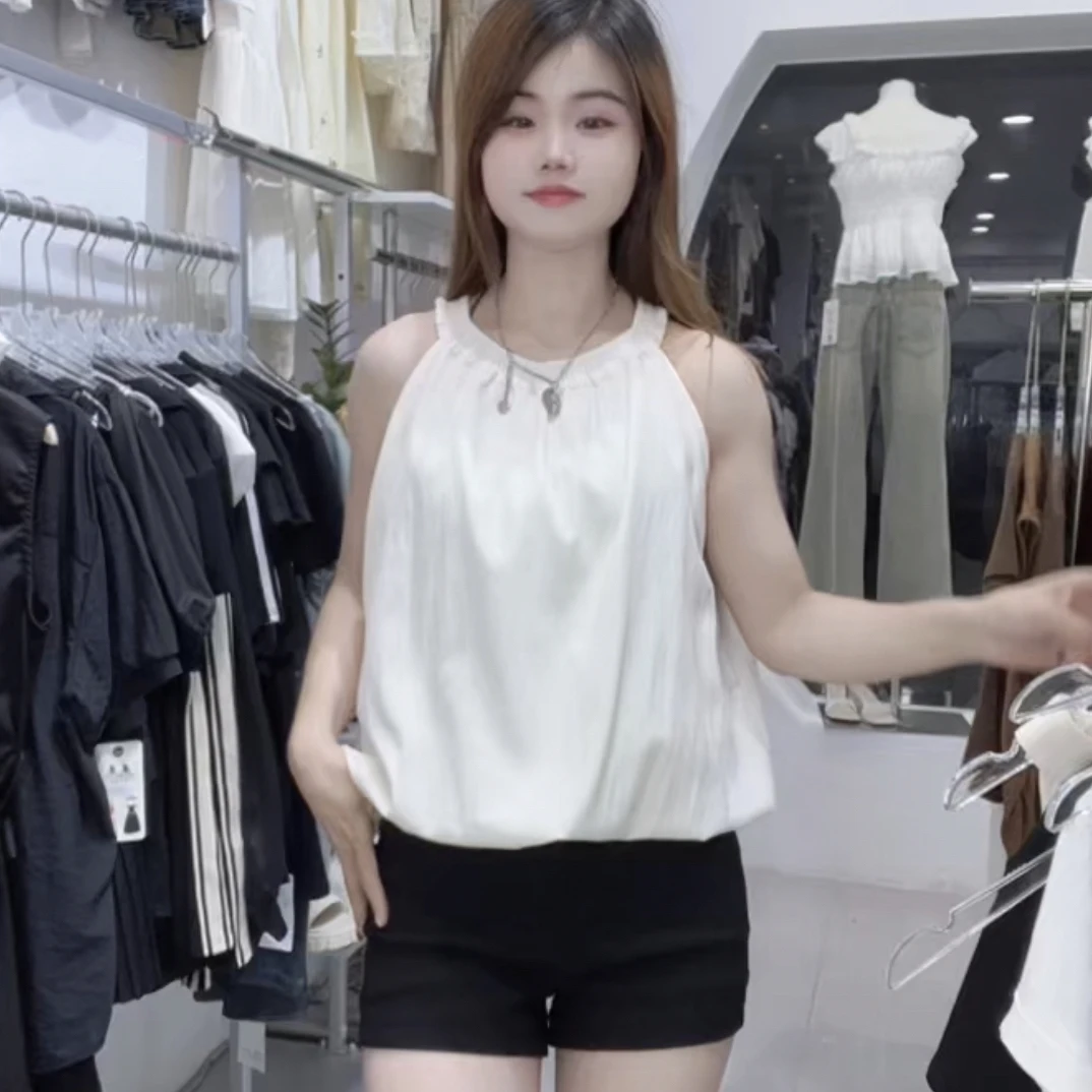 时尚上衣减龄百搭设计感休闲白色夏季