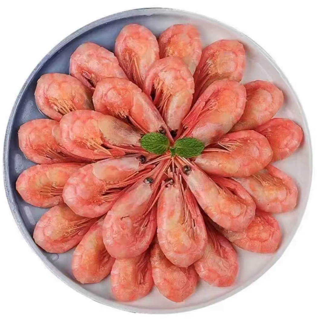 北极甜虾净重3斤/盒虾肉饱满且紧实有弹性
