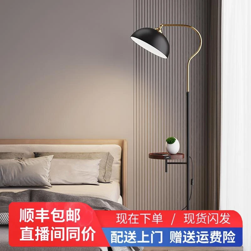 沙发边网红装饰落地灯茶几灯客厅现代轻奢设计感风极简卧室床头柜