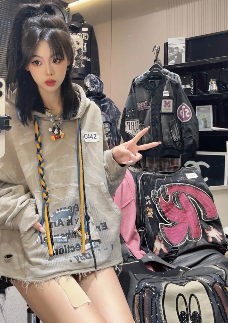 【GYTZ潮牌C系列】秋冬季设计感重工卫衣外套短袖T恤穿搭宽松上衣