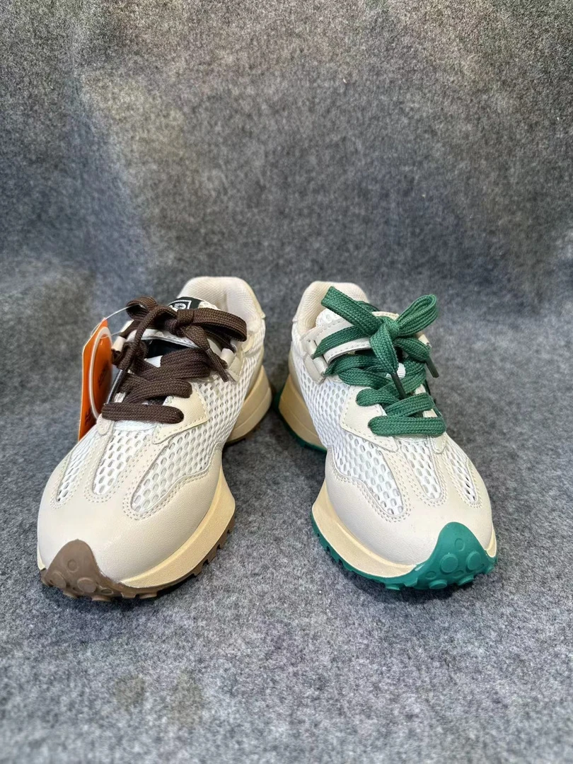 802儿童舒适低帮网面透气夏季魔术贴时尚鞋子小童女童白色男童