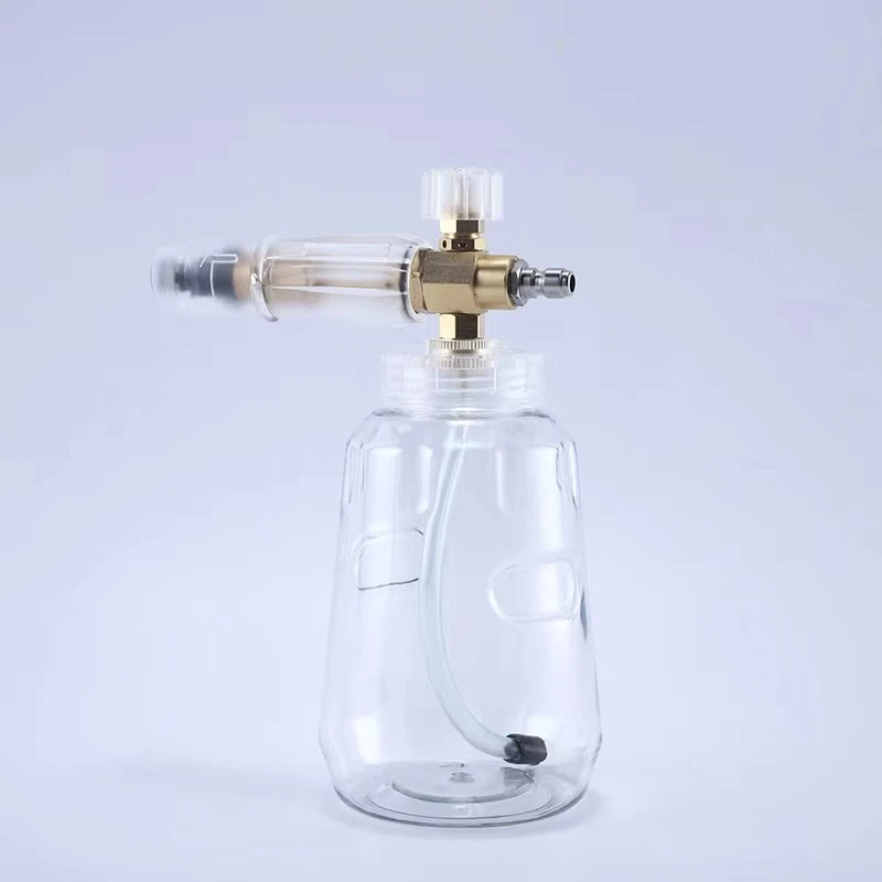 新款1L大口径洗车泡沫壶pa壶台州壶透明高压泡沫壶扇形直线