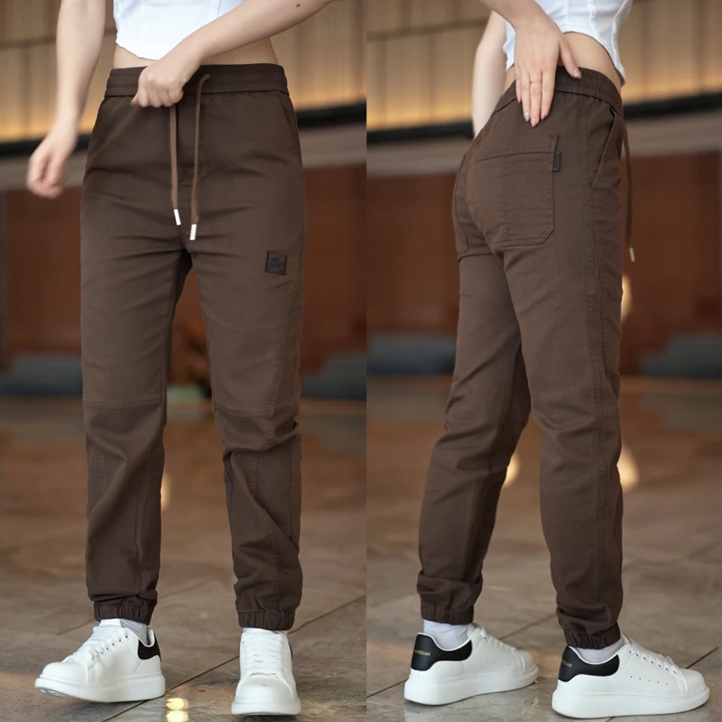 2025秋冬季休闲裤子男士宽松大码束脚哈伦运动工装长裤男生裤新款