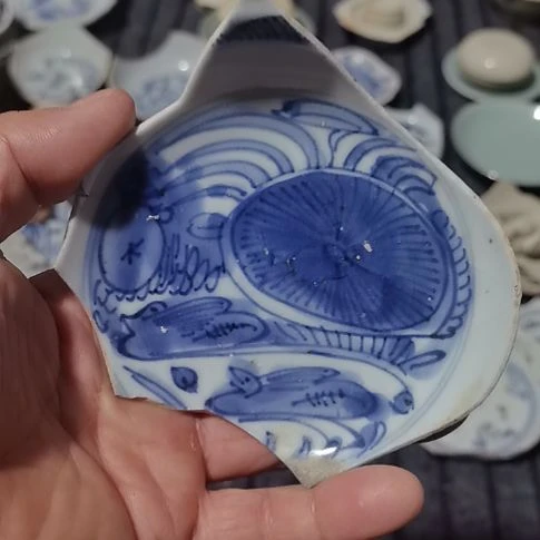 瓷片景德镇青花瓷片影青瓷片