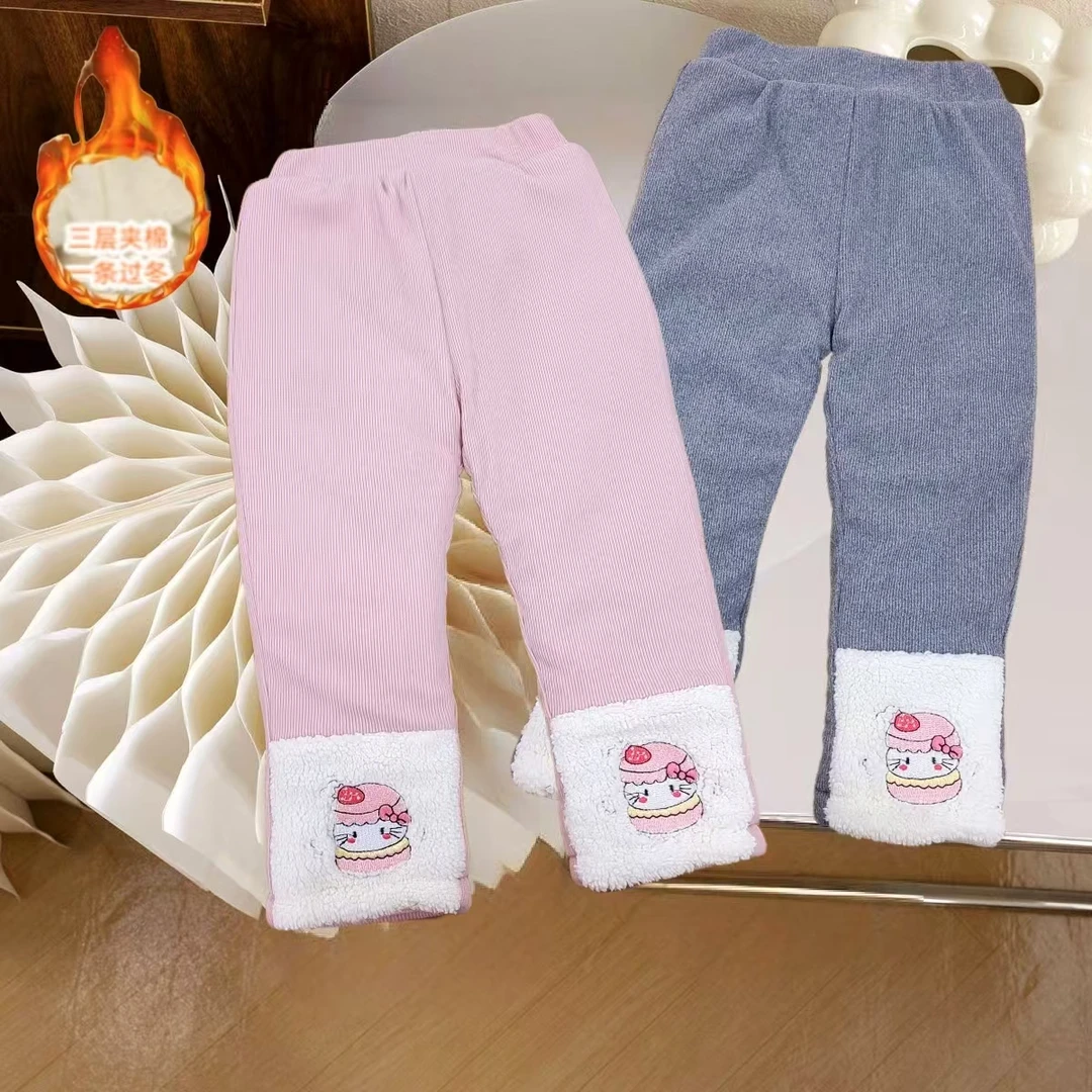 加绒加厚汉堡棉裤简约百搭卡通棉裤932