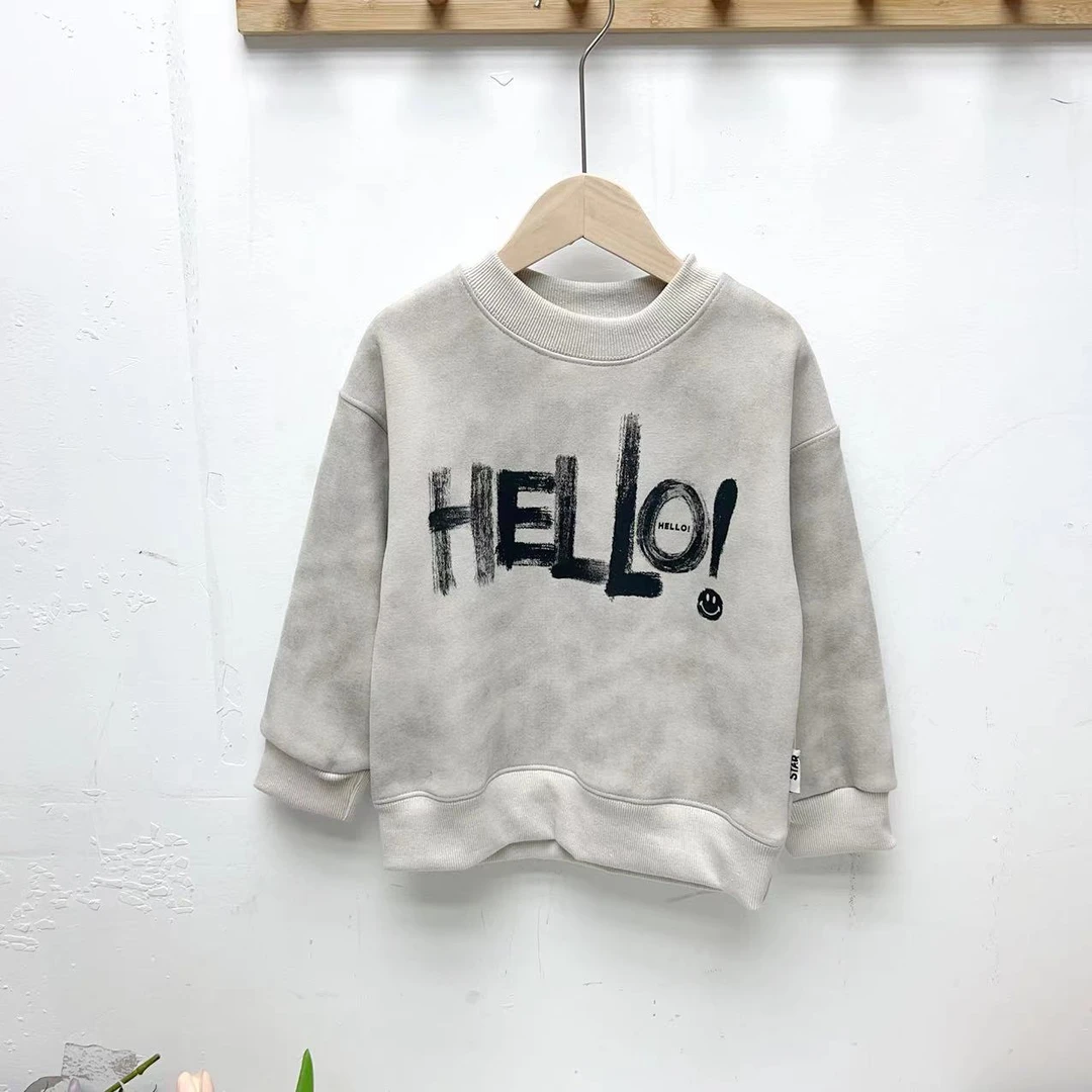 408加绒卫衣男童卡通儿童卫衣秋冬卫衣上衣