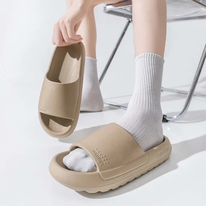 酷趣情侣EVA凉拖鞋2388夏季踩屎感防滑软底简约家居拖鞋外穿运动