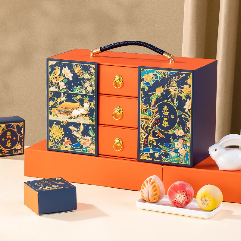 【12枚装】花开喜乐礼盒广式传统月饼广式月饼中秋礼盒装港式团圆