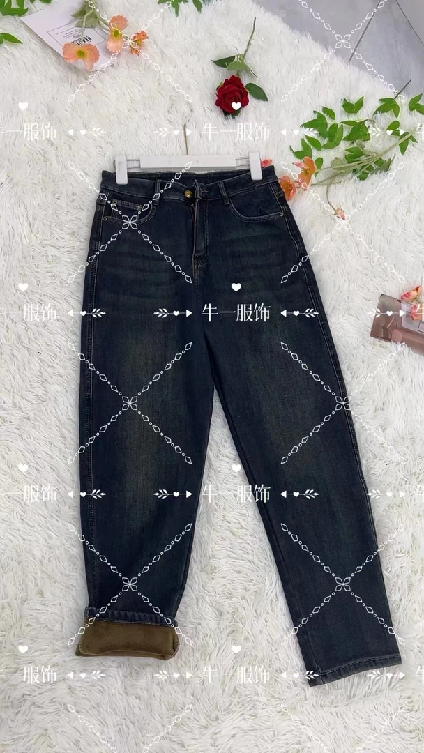 女士休闲加绒牛仔裤 1568-A981