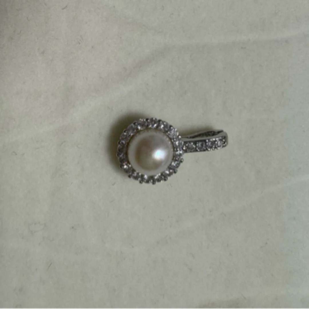 天然淡水珍珠万能扣吊坠卡8-9mm太阳花款金色银色底拖