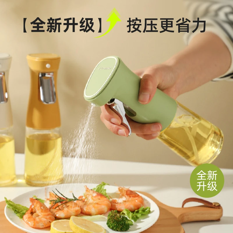 舍里按压式油喷壶神器玻璃罐子腌菜蚝油瓶挤压收纳玻璃瓶调料罐缸