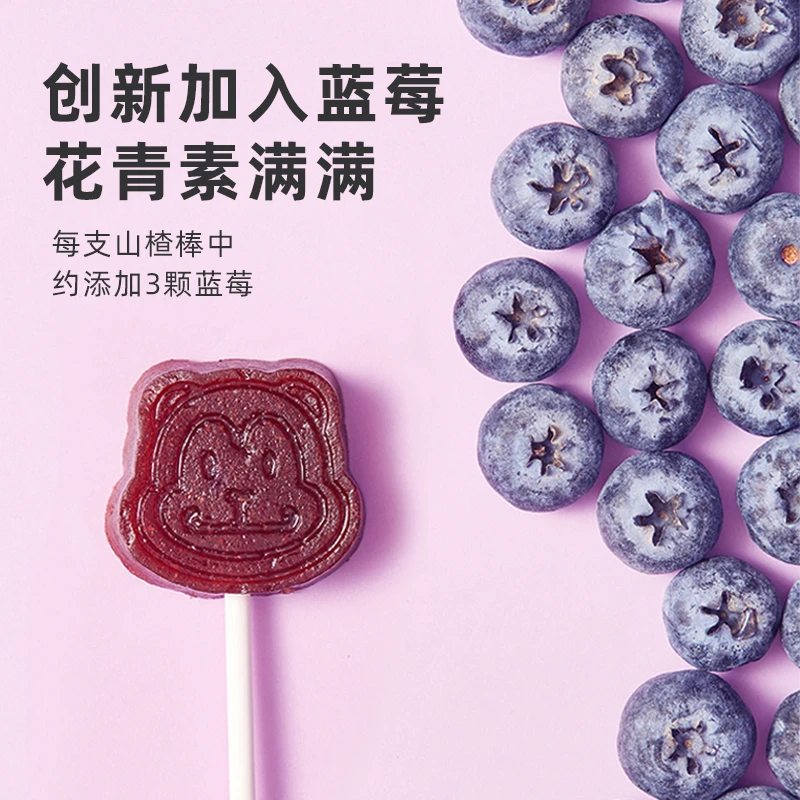 公社蓝莓山楂棒250g食用新鲜营养可爱膳食山楂棒解馋办公室零食