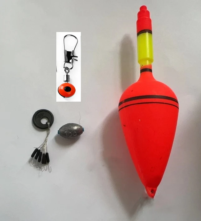 红色中号肚漂  橄榄铅   太空豆 卡扣  矶钓远投6