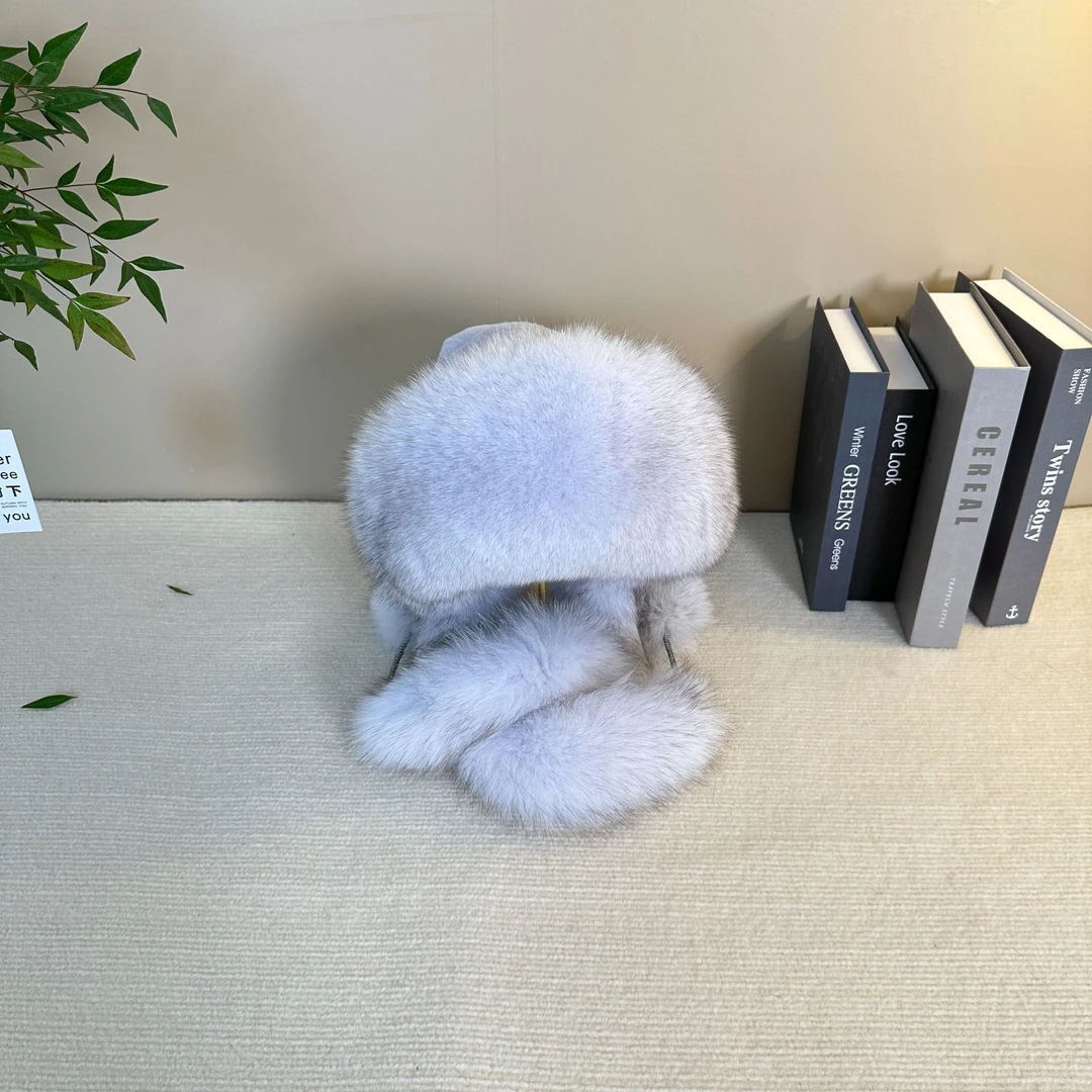 时尚百搭韩版狐狸围巾帽女士毛绒经典户外加厚韩版保暖秋冬护耳帽