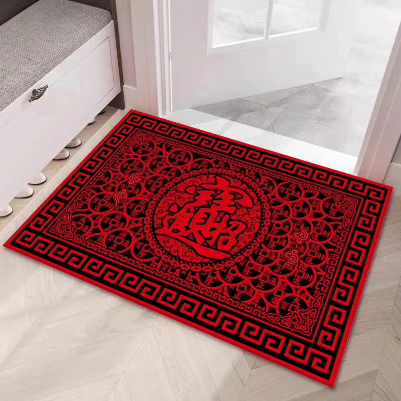 ZC进宝60*100cm入户门垫家用喜庆新中式脚垫卧室厨房门厅毯可裁剪