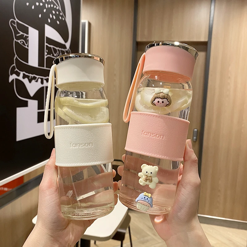 水杯女生高颜值玻璃杯ins简约男学生便携杯子新款2022防爆耐高温