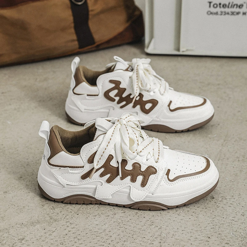 2024春季新款透气厚底小众设计板鞋男鞋休闲运动滑板鞋百搭鞋子潮