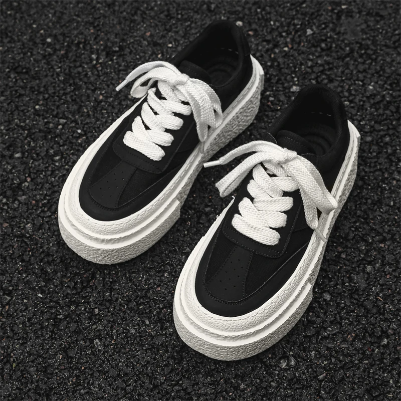 透气运动休闲小白男鞋高级感设计感男士小众厚底增高单鞋春秋潮鞋