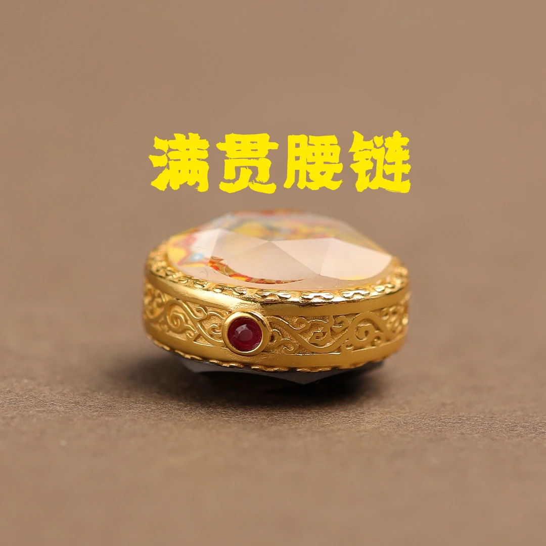 925银银制品 0650腰链 满贯多宝链8mm