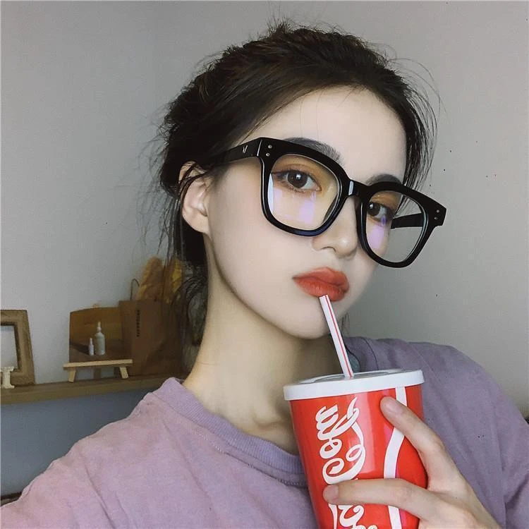 眼镜复古黑框超大眼镜男眼镜框无镜片近视粗框眼镜框大胖圆脸显瘦