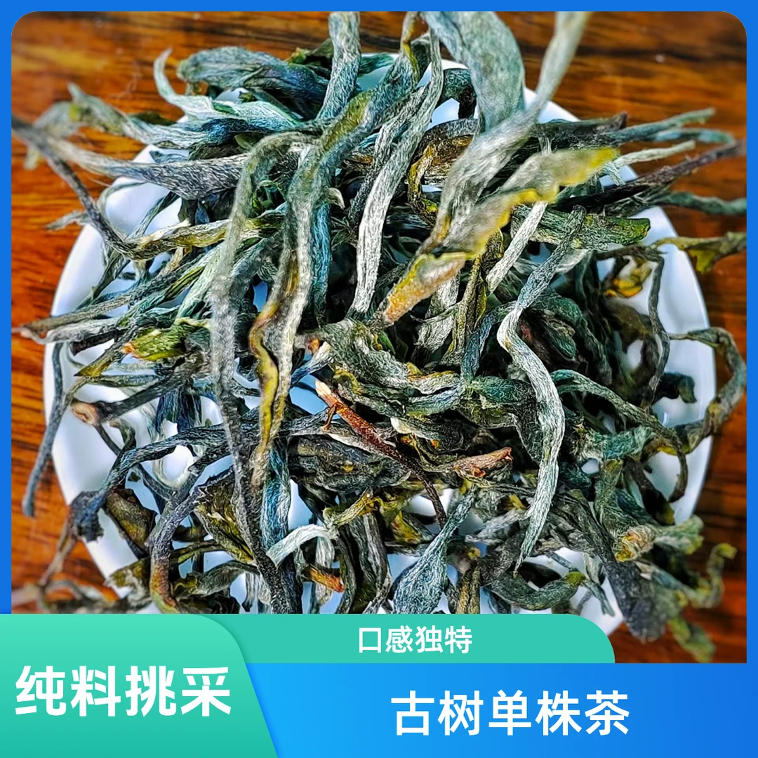 古树单株茶农直售云南普洱高杆细叶古树纯料挑采100克独立袋装