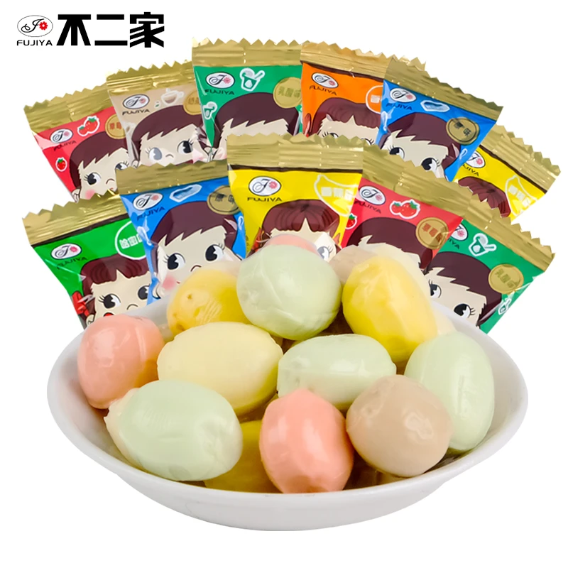 不二家香醇牛奶糖巧克力夹心散称草莓味酸甜结婚喜糖糖果休闲零食
