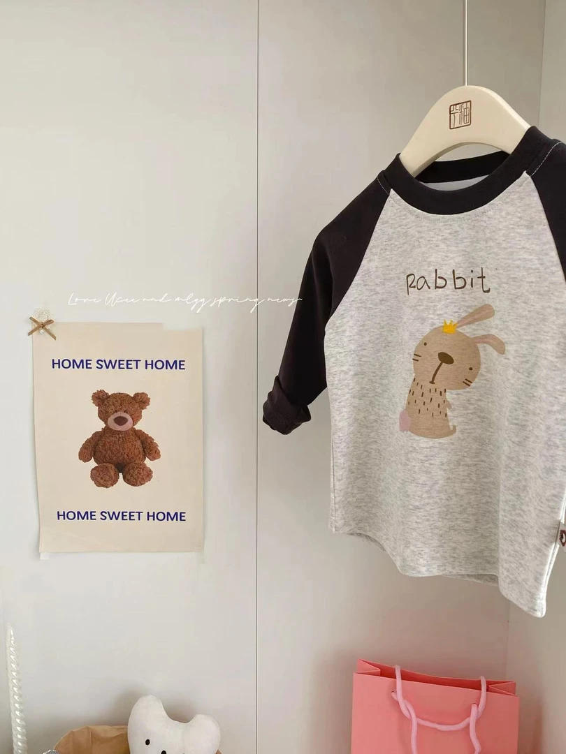 秋季新品-女童灰色卡通上衣（ML-258110）