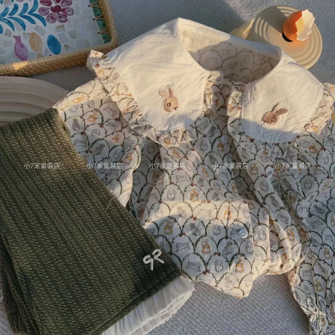 春季新品-女童绿色蝴蝶结卫裤ML-251071