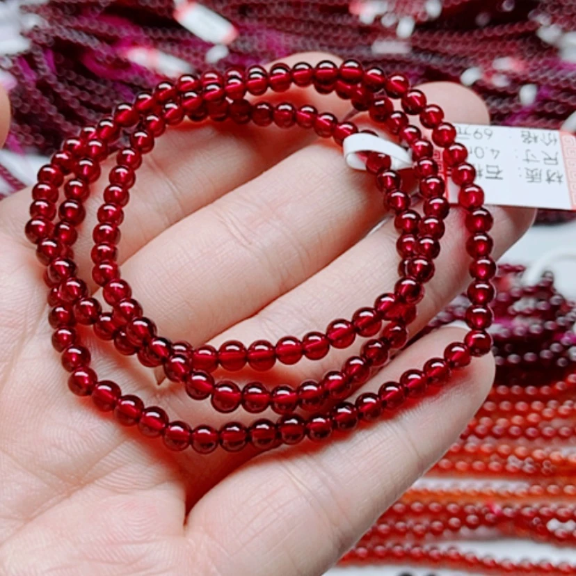 【闪购商品】石榴石手链未镶嵌明***好