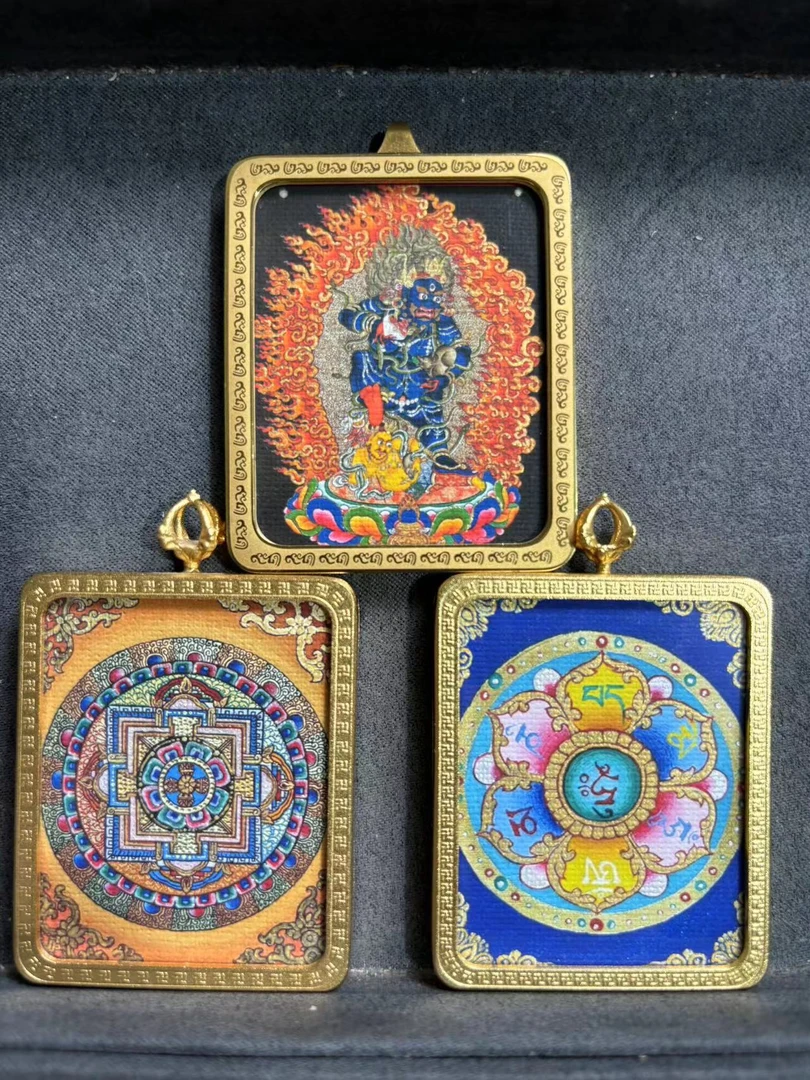唐卡吊坠 双面 定制