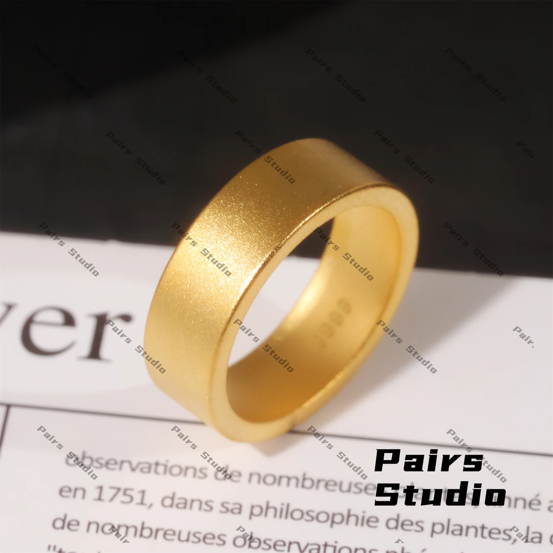 KNRIQUEN【高定版】古法情侣素圈对戒指520七夕礼物送男友J001X