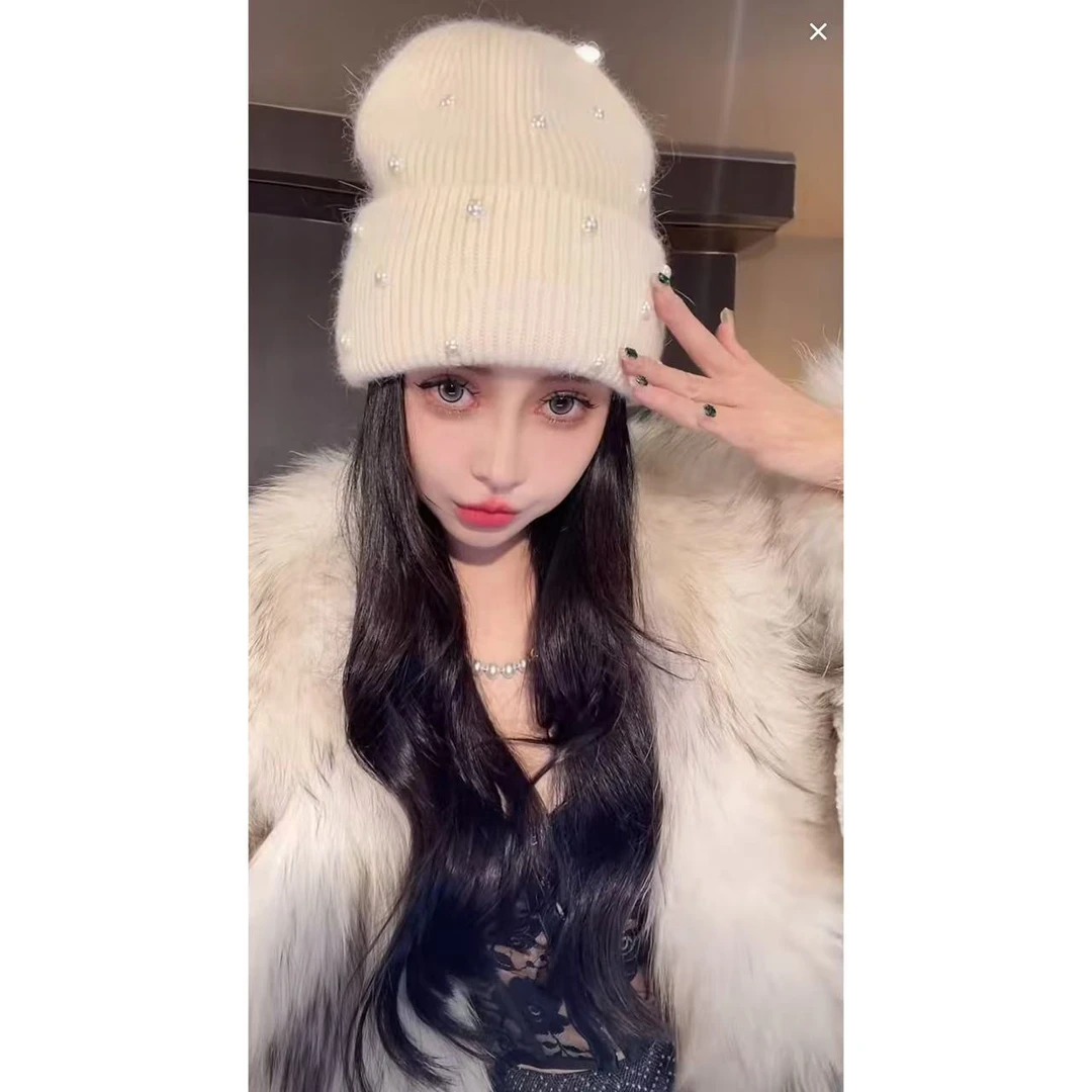 DACPAN-“满天星”字母钉珠针织帽  2024/盼•PP CPA413