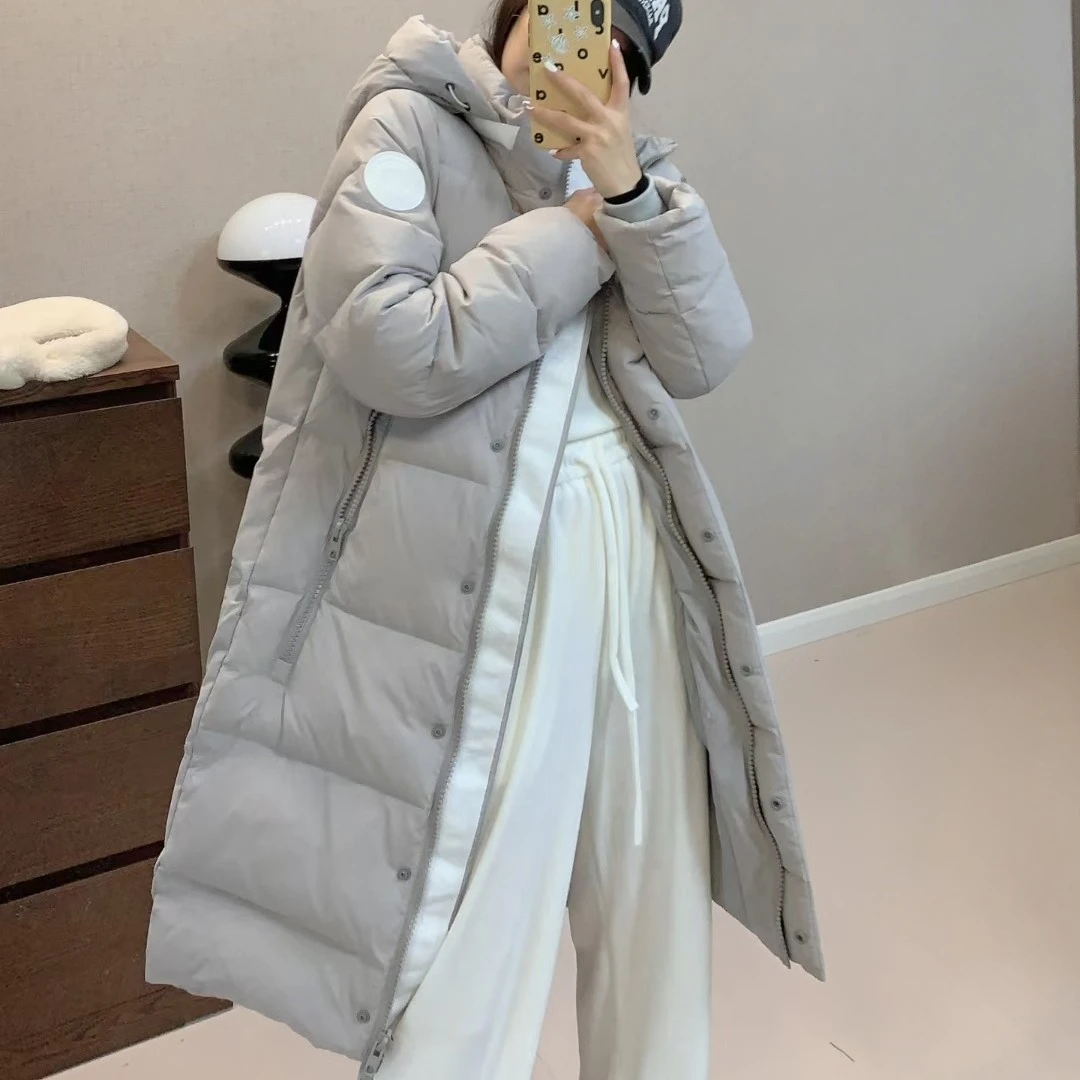 断码捡漏羽绒服女冬季新款男女同款高端显瘦长款90白鸭绒轻奢外套