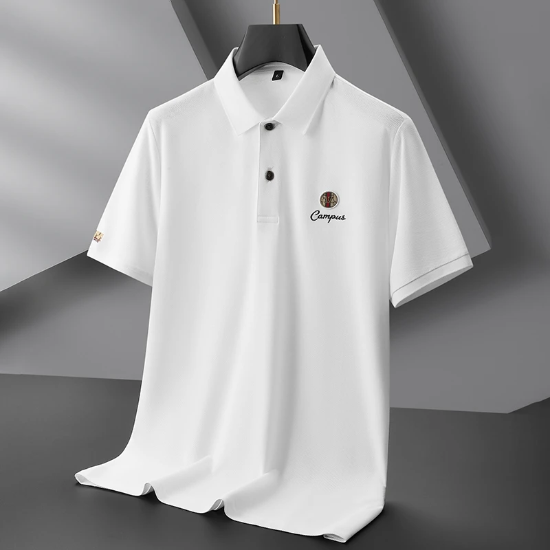 古利施普夏季男士Polo衫纯棉翻领t恤男士爸爸商务加大加肥短袖