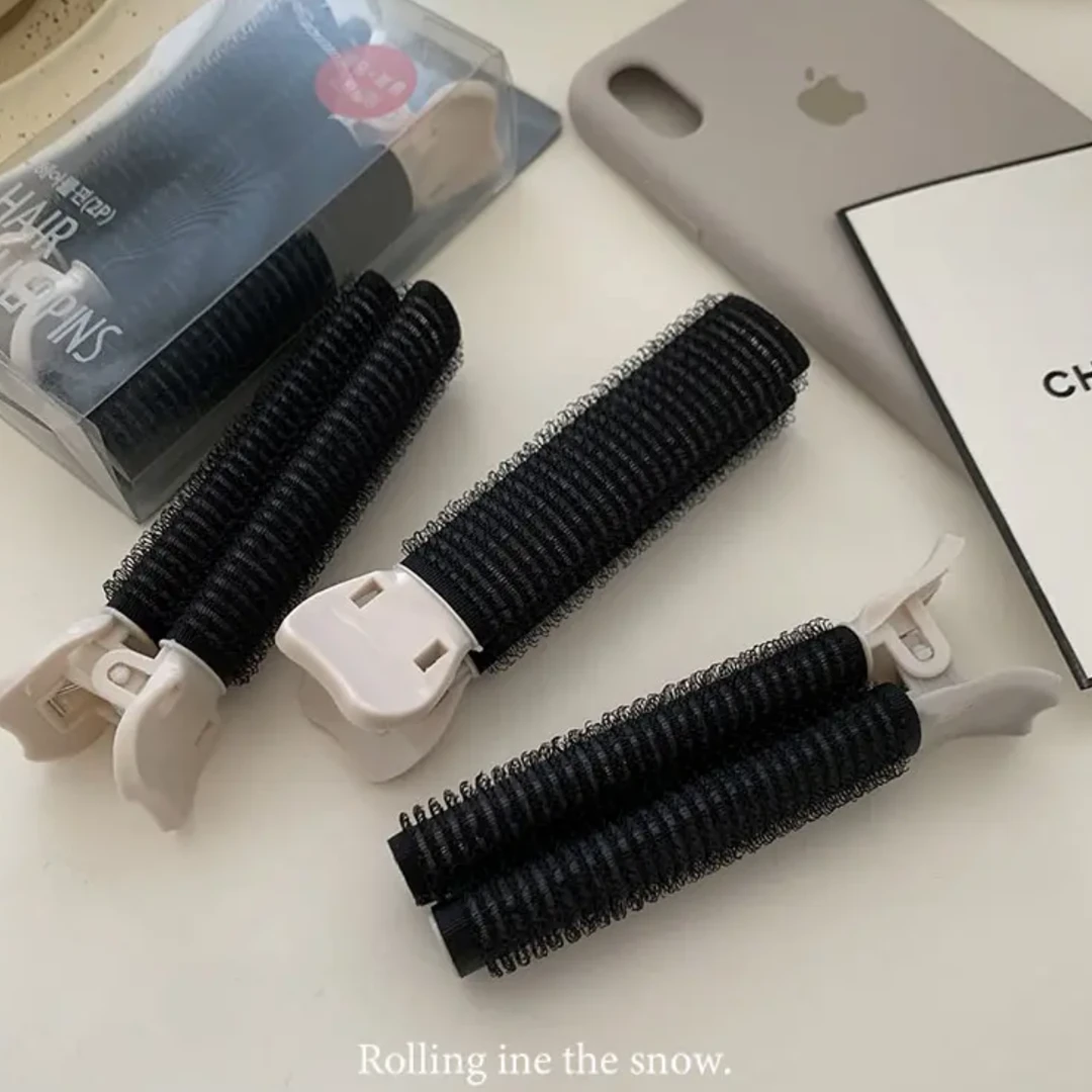 黑色蓬发夹蓬松打造高颅顶刘海蓬松卷发顶夹