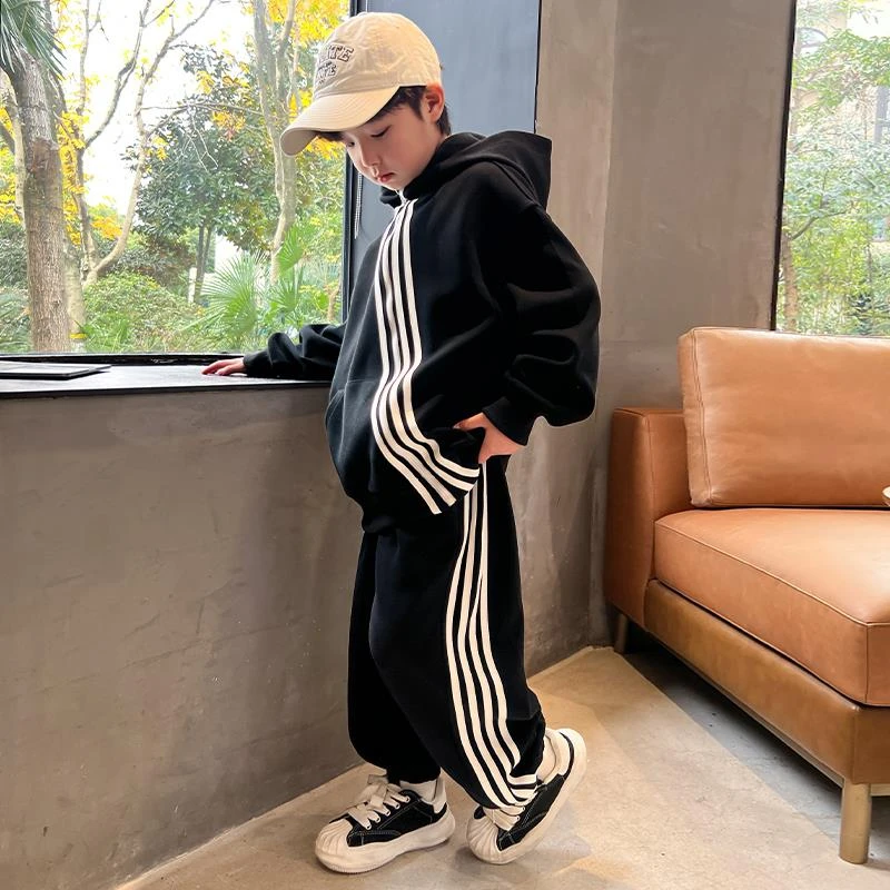 儿童装男童春装套装2025新款春秋款卫衣运动男孩大童酷帅气春季潮