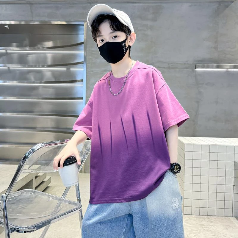 男童夏装短袖T恤2025新款儿童装夏季上衣服男孩中大童半袖潮流T恤