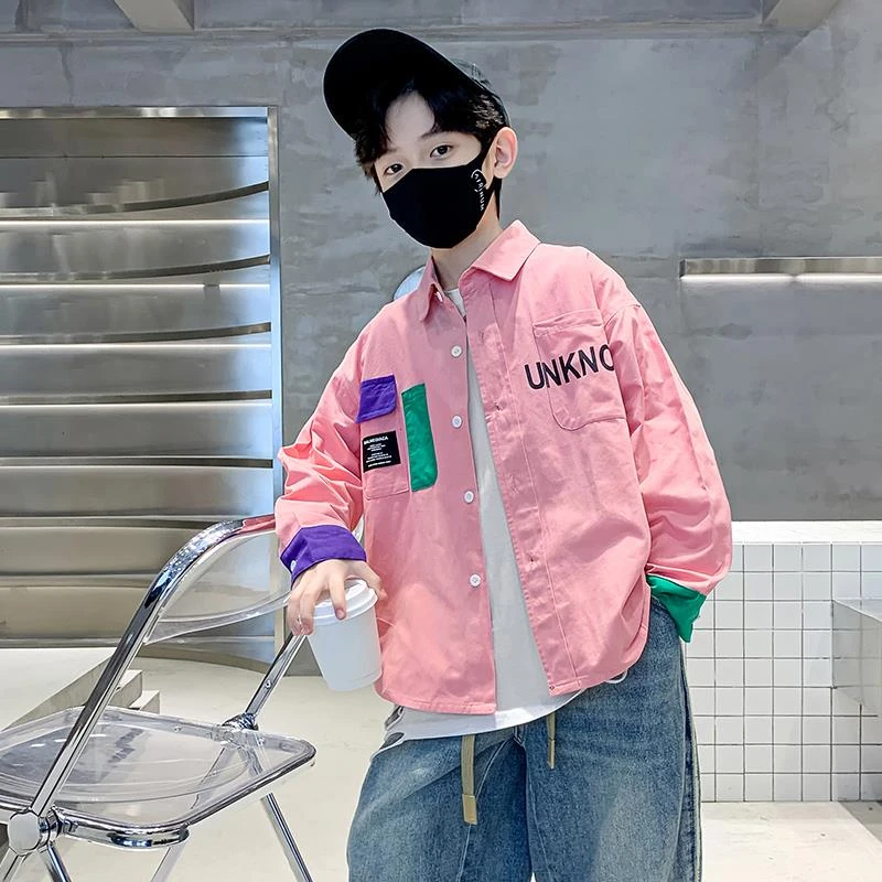 童装男童衬衫秋装2025新款上衣春秋款中大童衣服男孩秋季洋气儿童