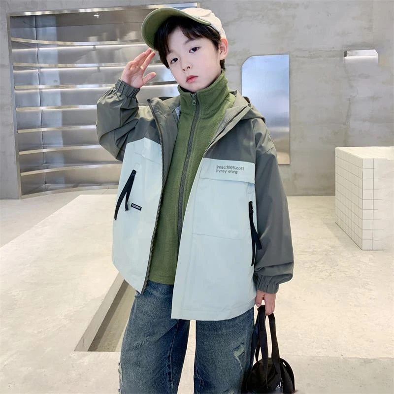 儿童装男童秋装外套2024新款中大童秋冬款三合一可拆卸男孩冲锋衣