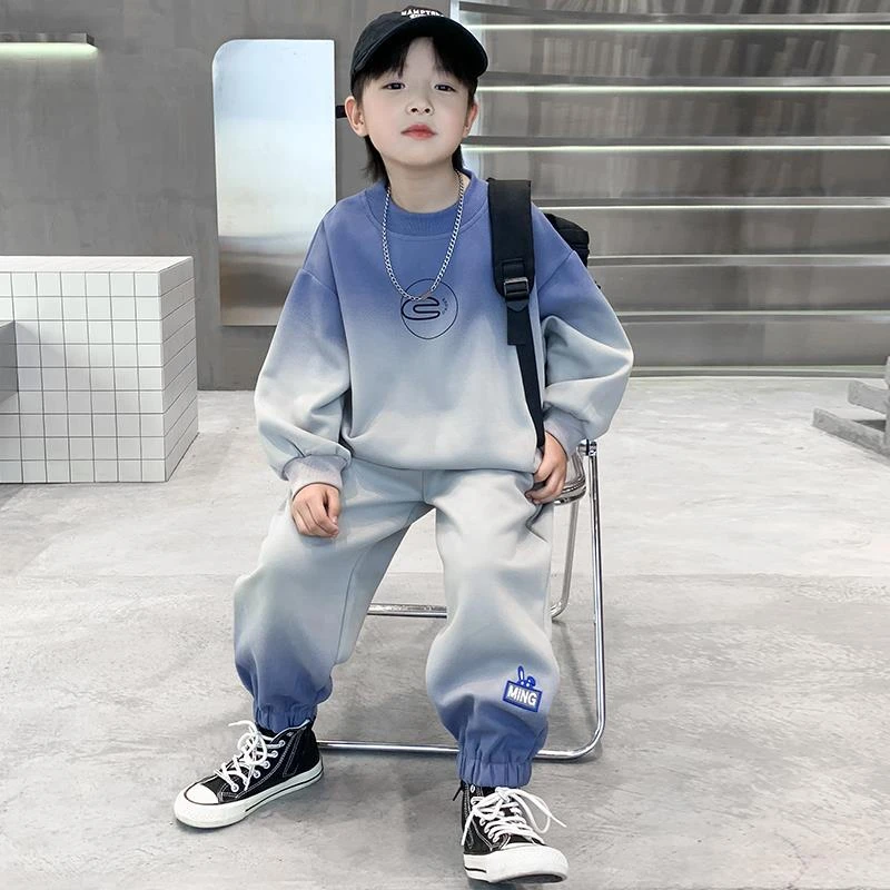 儿童装男童秋装套装2025新款春秋款大童运动男孩秋季卫衣酷帅气潮