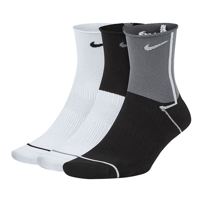 Nike/耐克 女子透气跑步运动袜训练休闲袜袜子三双装  CK6021-904