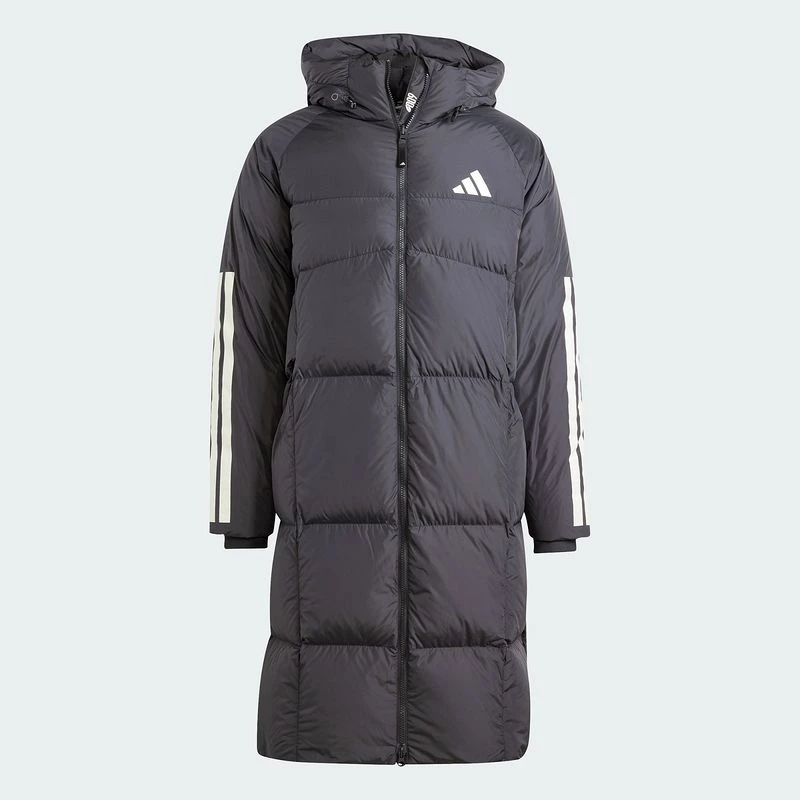 阿迪达斯 （adidas）暖「芯」科技拒水防风长款600蓬连帽羽绒服JG3840